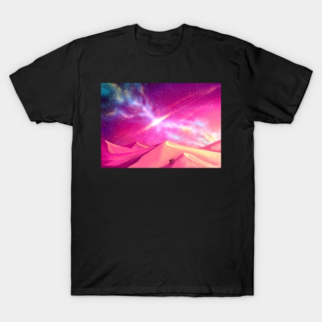 Starlit desert T-Shirt by KucingKecil